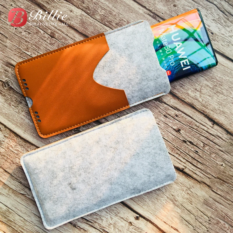 Телефон сумка для huawei mate 30 Pro 6 53 ультра тонкий ручной работы шерсть фетр телефон