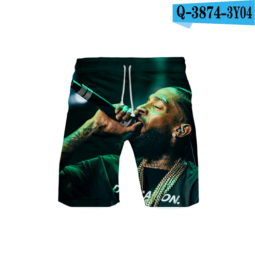 Пляжные шорты с 3D принтом Nipsey hussle новые летние быстросохнущие пляжные повседневные шорты в стиле хип-хоп для подростков пляжная одежда - Цвет: A