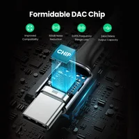 UGREEN DAC Chip USB C do 3.5mm Adapter słuchawkowy typ C do 3.5 AUX kabel Audio do Xiaomi Samsung Galaxy iPad Pro Google Pixel 4
