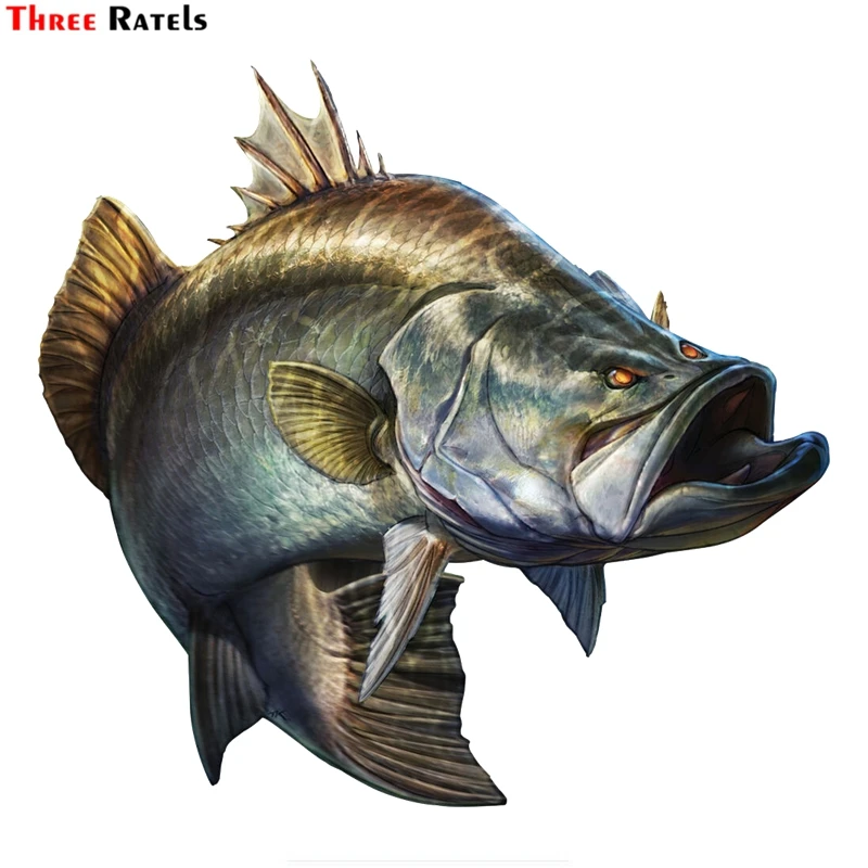 

Three Ratels FTC-886 #14 см x 13,2 см Savage Barramundi индивидуальные животные рыбы ПВХ Автомобиль Стайлинг мотоцикла автомобиля Наклейка
