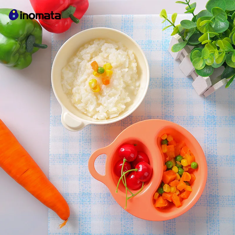 

Imported from Japan Inomata Infant Child Baby Solid Food Bowl Training Tableware Disk Set Small Dining Plate Dishes