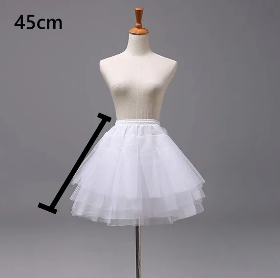 petticoat 45cm Рождественские вечерние платья с оборками для девочек; новые праздничные платья принцессы с цветами - Цвет: petticoat 45cm