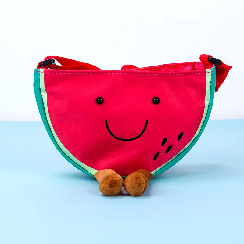 Watermelon Каваи нейлон Фрукты Ананас Кроссбоди кошелек телефон кошелек для женщин плечо милый мультфильм авокадо Дети сумка sac подарок ребенку - Color: Watermelon