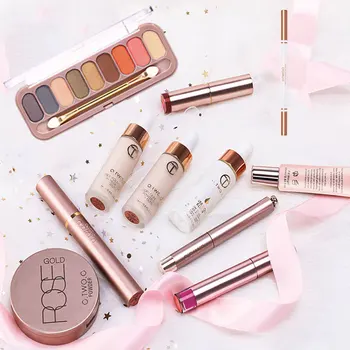 

11PC Makeup Set Maquillaje Profesional Rose Gold Gift Box Make up Set Artifact Complete Makeup Combination women makeups gift