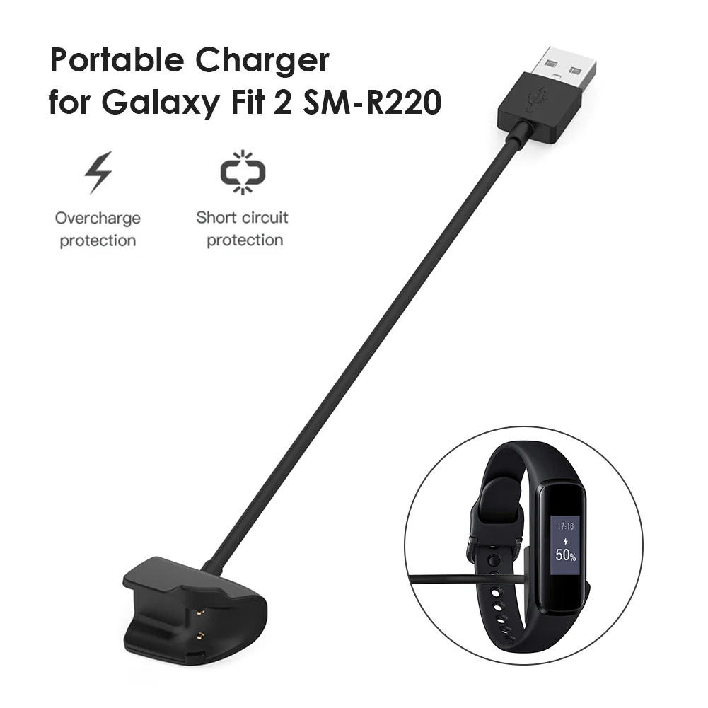 USB Charging Cable For Samsung Galaxy Fit 2 SM-R220 Charger Wristband Power Cord Wire Charging Dock For Galaxy Fit 2 SM-R220