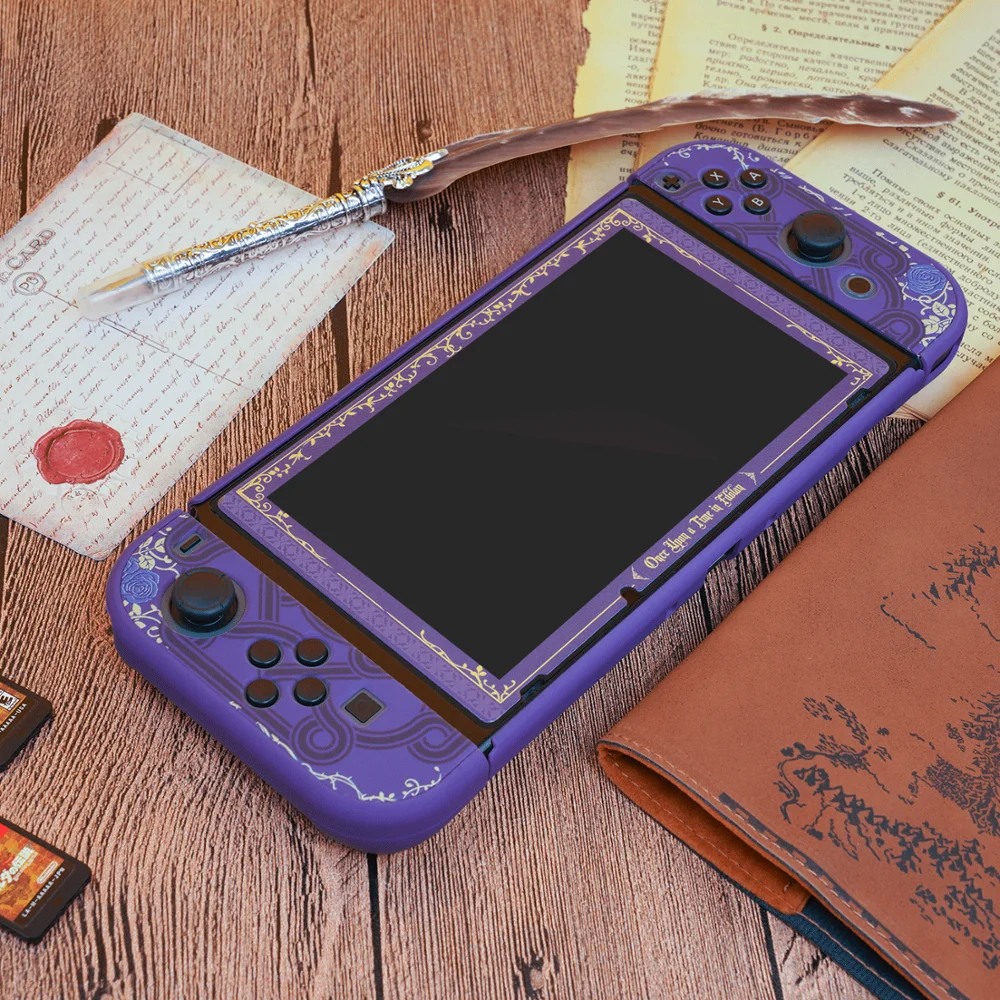 Цветной чехол MONCON Fire Game для Nintendo Switch с дополнительным защитным закаленным