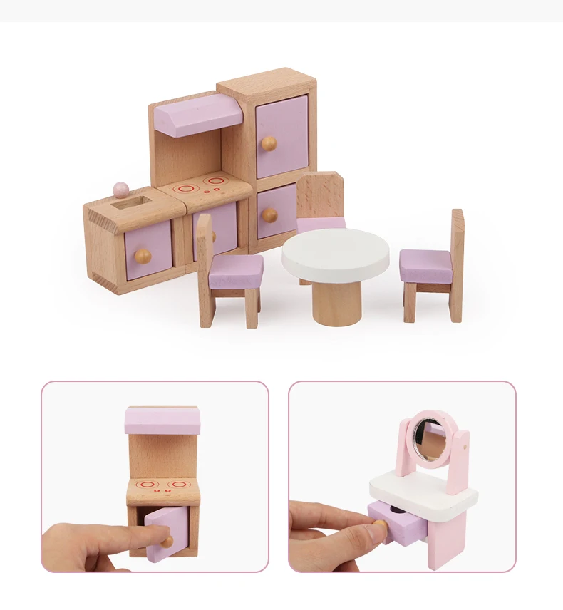 Большой размер кукольный дом мебель DIY 3D Деревянный кукольный домик игрушки трехэтажная вилла косплей для детей подарки на день рождения