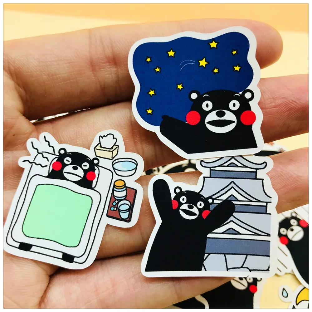 35 шт./пакет мультфильм рисунок «Hello Kitty» черный наклейка с медведем для рукоделия Скрапбукинг альбом мусор Журнал Планировщик декоративные Стикеры s