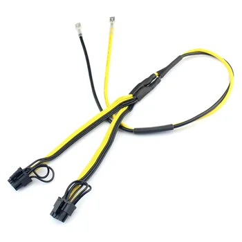 

1 to 2x(6+2pin) Splitter Cable Dual PCI-e PCIe Graphics Video Card Power Cable Cord Wire 12AWG (50CM)+16AWG (20CM) for RIG Miner