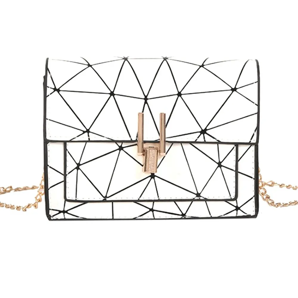 

Women Handbags Casual Designer Bag Faux Leather Plaid Messenger bags for Lady Shoulder Small square package PU