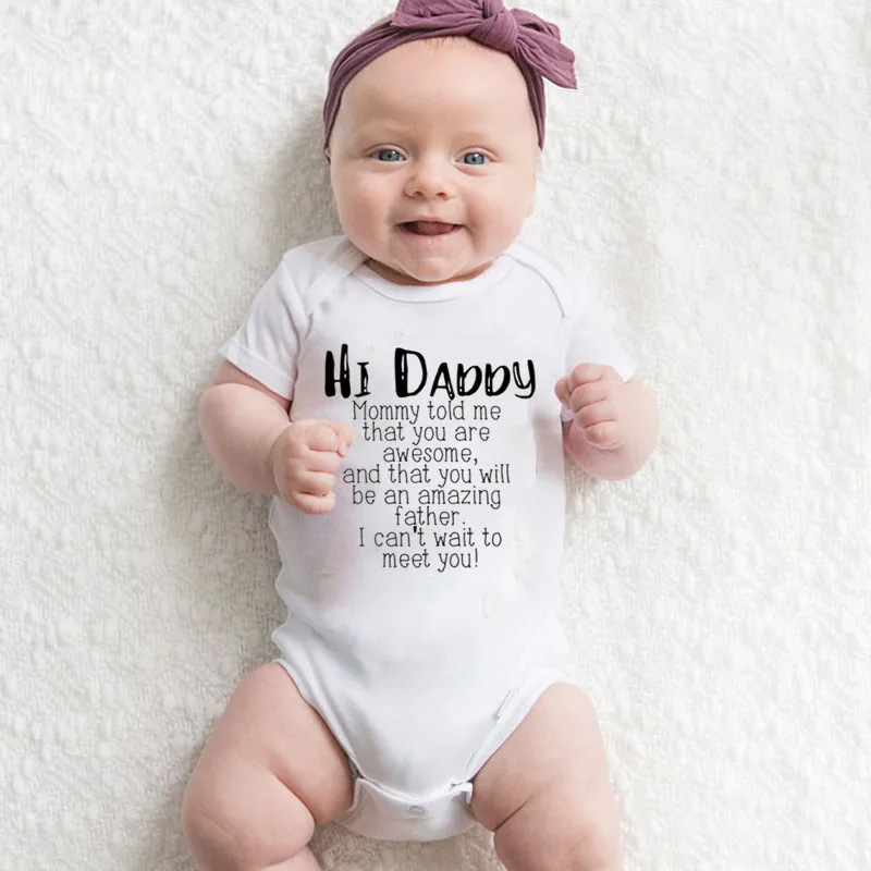 "Hi Daddy" Funny Baby Bodysuit 4