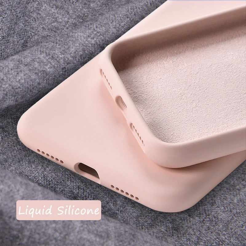 Жидкий силиконовый чехол, тонкий мягкий чехол для iPhone 11 Pro 7 8 6 6s Plus, карамельный цвет, чехол для iPhone X Xs 11 Pro Max XR