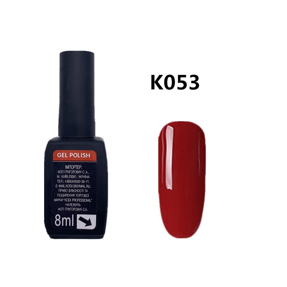 K053 KODI гель 8 мл Гель-лак для ногтей DIY дизайн профессиональный УФ светодиодный лак для ногтей красного цвета Гибридный долговечный гель - Цвет: K053