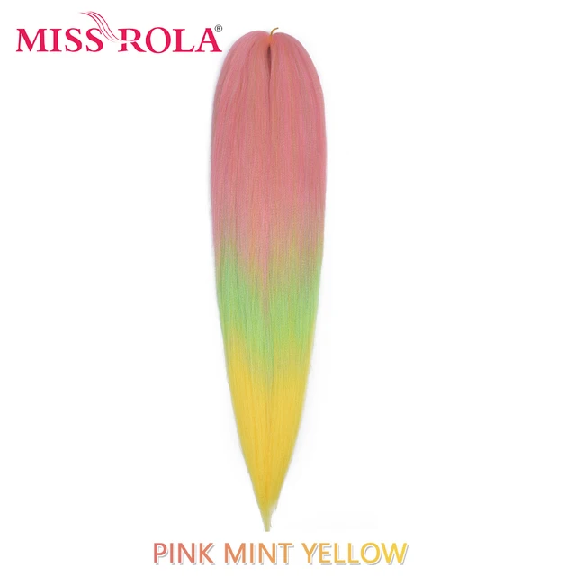 Miss Rola Synthetic 28Inch 100G NEW COLORS Hair Extension Yaki Straight Jumbo Braiding Hair Pre-Stretched Braid Kanekalon Hair 28INCH 100G