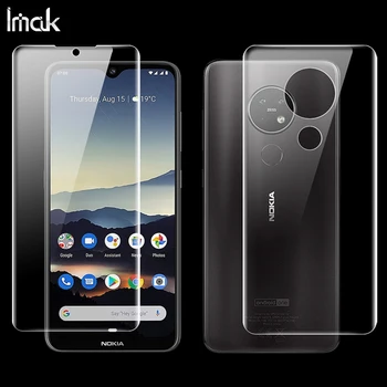 

2PCS Full coverage for Nokia 6.2 7.2 Screen protector and Back cover protector Imak All Standing Hydrogel Phone Protective Film