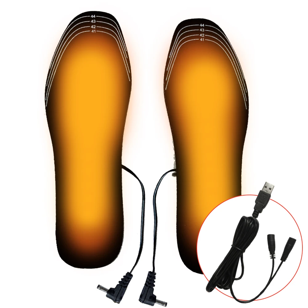 USB Heated Shoe Insoles Electric Foot Warming Pad Feet Warmer Sock Pad