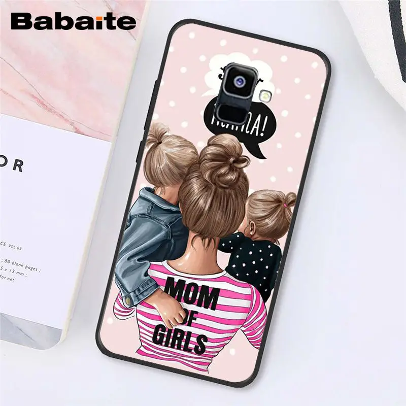 A13 Babaite, модные, черные, коричневые волосы, для мамы, дочки, сына, папы, PhoneCase для samsung A7, A50, A70, A8, A3, A6, A8 Plus, A9 - Цвет: A13