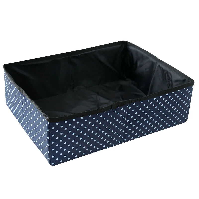 Foldable Cats Litter Box Waterproof Portable Pet Litter Pan Tray for Travel Camping Home 40x30x13cm E2S