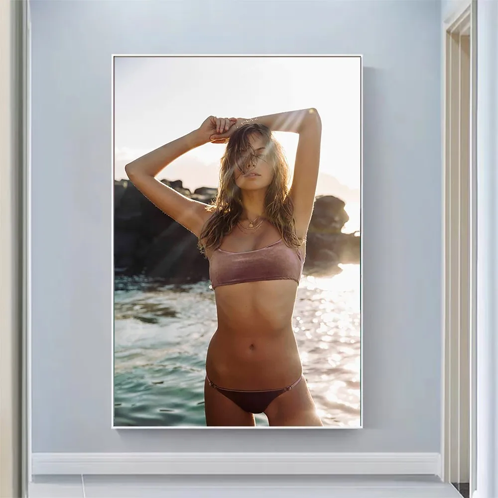 

Silk Cloth Wall Poster Jessica Clarke Sexy Model Star Art Home Decoration Gift