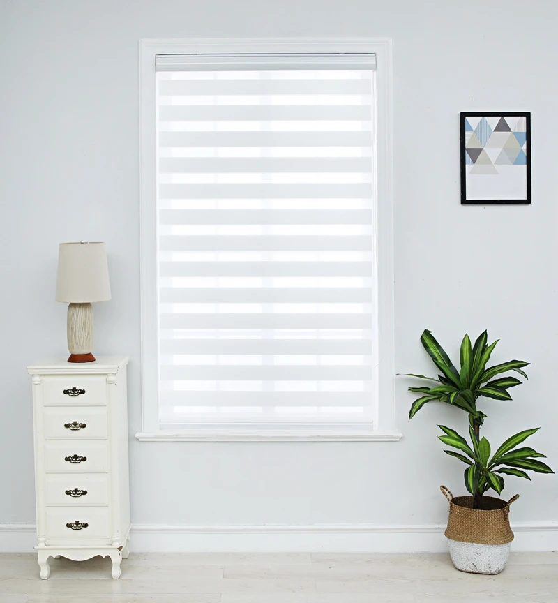 Best Offers Zebra Blinds Horizontal Window Shade Double layer Roller Blinds Window Custom Cut to Size White Color Curtains for Living Room Best Offers Zebra Blinds Horizontal Window Shade Double layer Roller Blinds Window Custom Cut to Size White Color Curtains for Living Room