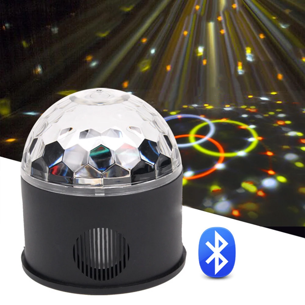 USB DJ диско-шар вечерние свет Bluetooth 9 Вт RGB светодиодный сценический световой эффект музыка лазерный стробоскоп свет для рождества, рождественской вечеринки освещение