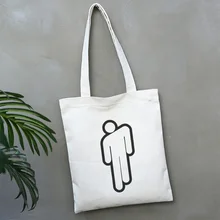 Плечо сумки холст Billie Eilish Для женщин сумка уличная Сумки из натуральной кожи, в стиле панк, Harajuku модные рюкзак Ins в готическом стиле Повседневный кошелёк