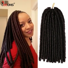 

Faux Silk Locs 14Inch 75G Faux Locs Synthetic Braiding Hair Extensions Afro Hairstyles Soft Dreadlock Brown Black Crochet Braids