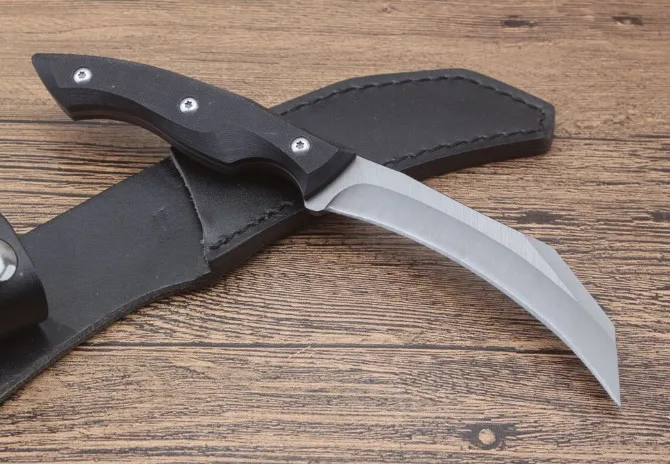 Серповидный коготь нож D2 60 HRC Karambit фиксированный нож для походов и охоты аварийный карманный нож сувенирные ножи A2325