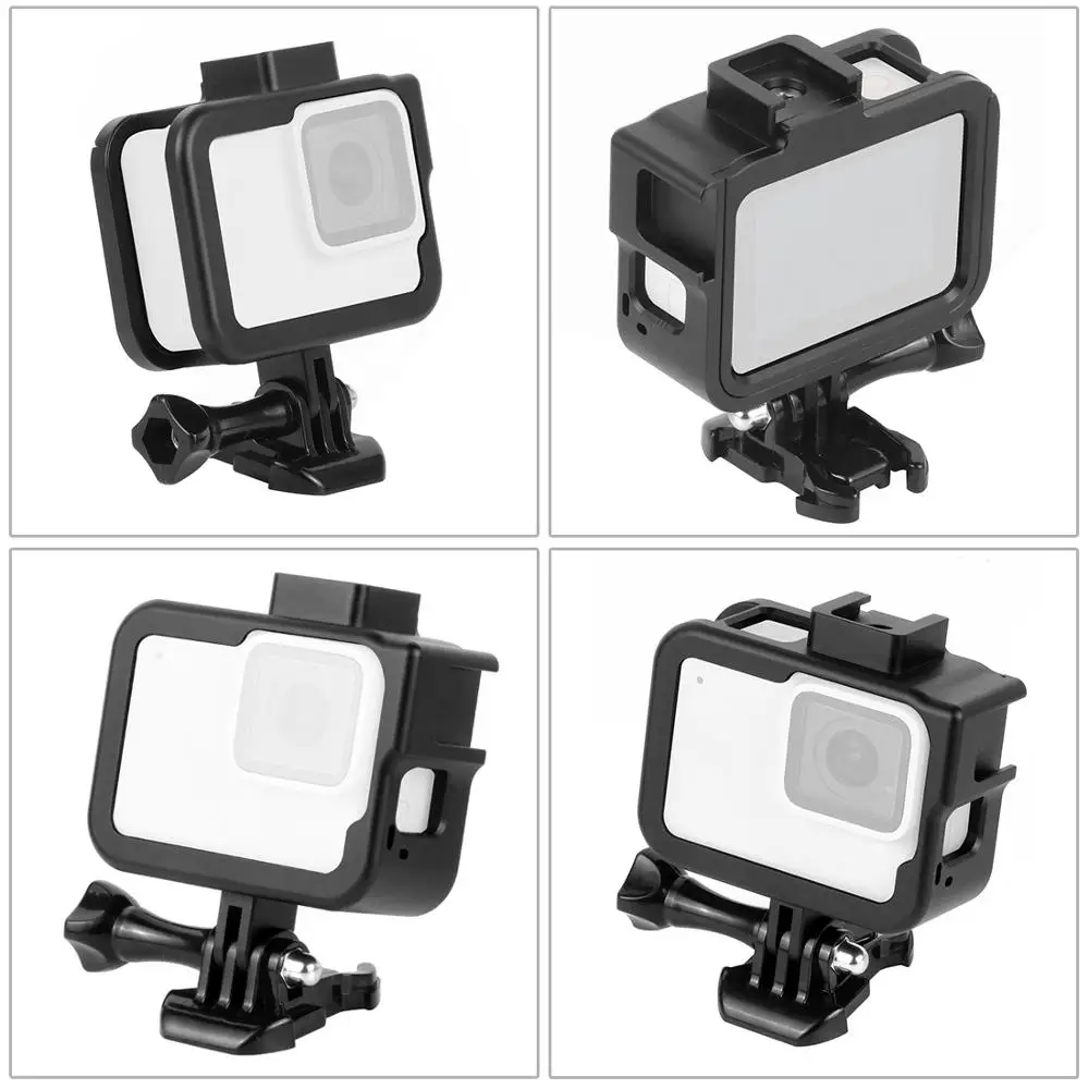 BGNing алюминиевая защитная рамка, рамка для камеры для GoPro Hero 8, черный металлический корпус, чехол с креплением для холодного башмака