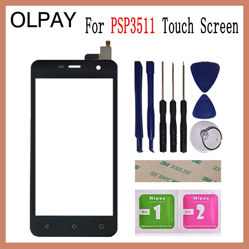 OLPAY 5,0 ''для Prestigio Muze G3 Lte psp 3511 Duo psp 3511 сенсорный экран стекло дигитайзер панель объектив сенсор стекло Бесплатные инструменты - Цвет: Black With Tools