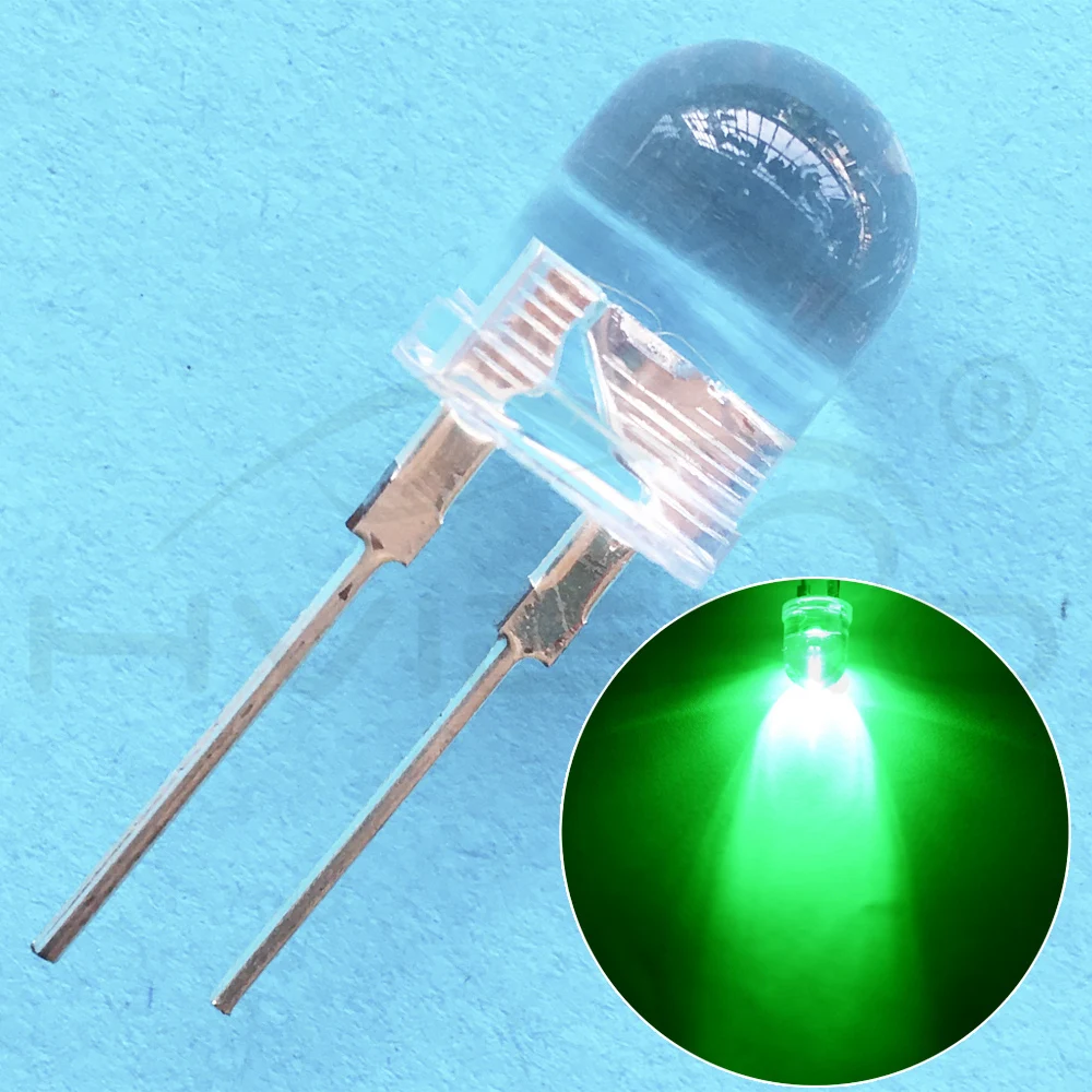Hviero 10mm White Red Green Blue Yellow Diode Led Round 0.5W power light 3.2~3.6V LED lamp bead light-emitting diodes 30KMCD bulb