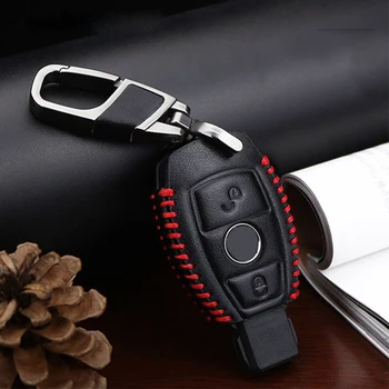 

Fob Car Accessory Key Cover Case 2 buttons Artificial Leather Remote Fine
