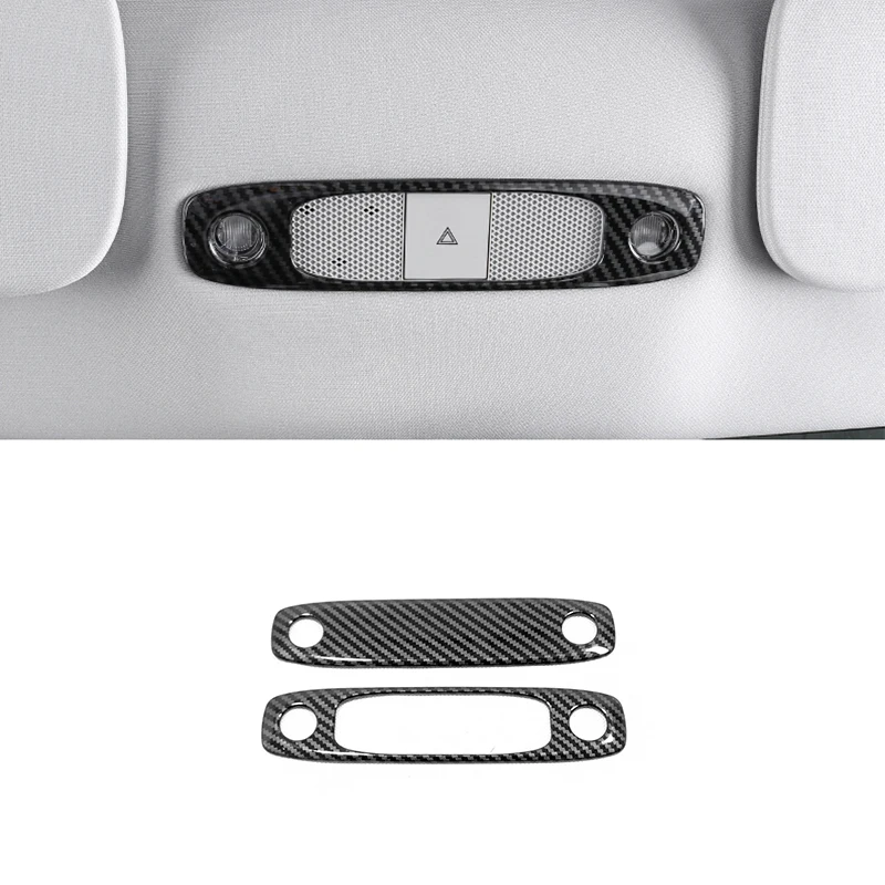 

ABS Carbon fibre For Tesla Model 3 Model3 2017 2018 2019 2020 Car reading Lampshade panel accessories Cover trim Car Sticker