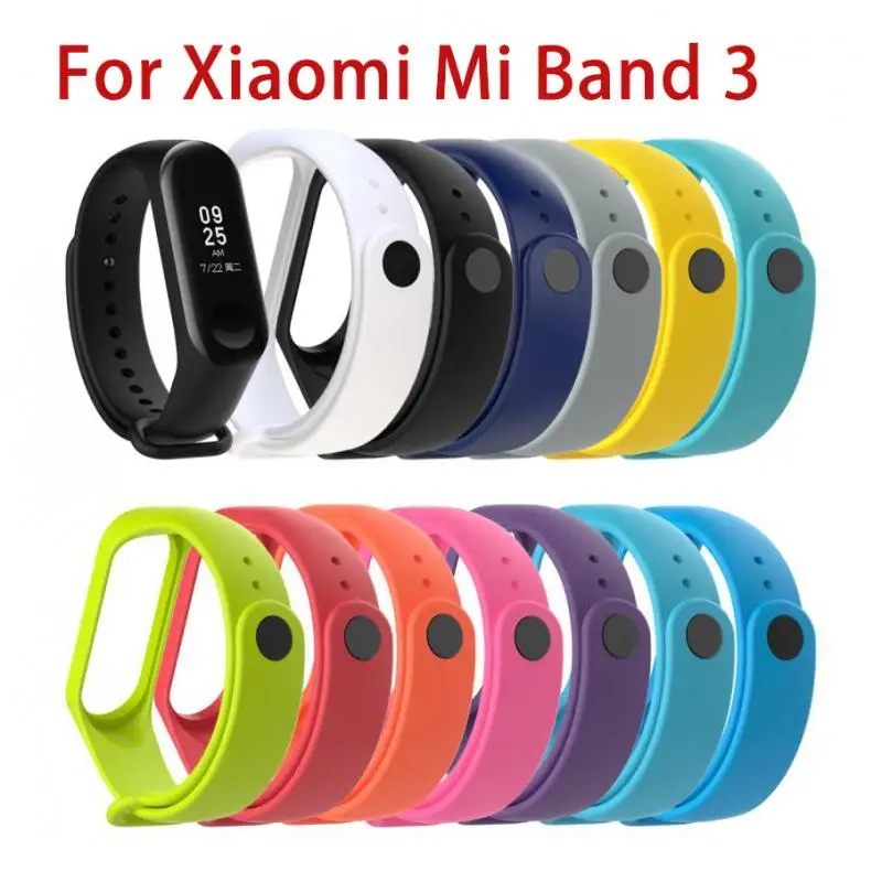 11 Colors Silicone Wrist Strap For Xiaomi Mi Band 3 Sport Watch Replacement Bracelet Accessor Smart Accessories | Электроника