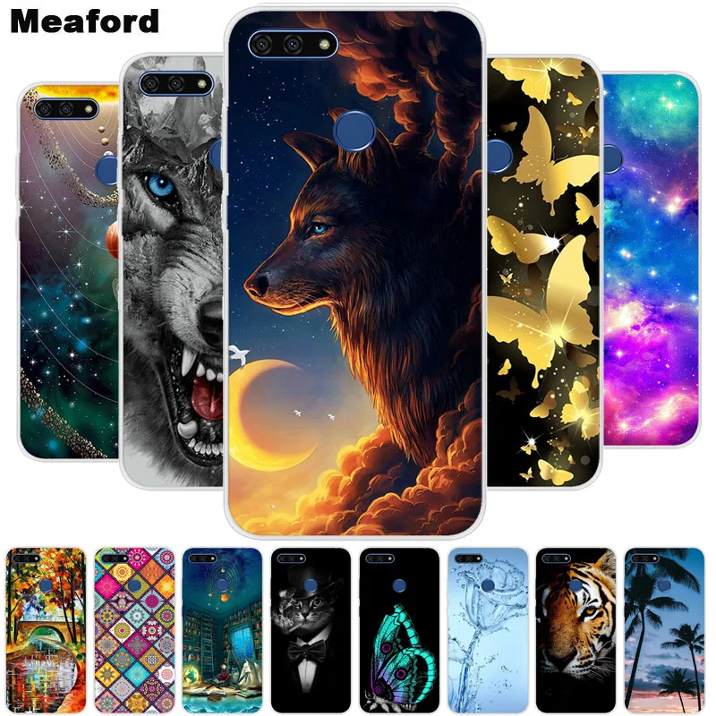 

For Huawei Honor 7C AUM-L41 Case Shockproof Soft silicone TPU Back Cover For Honor 7A Pro 5.7 7S 7C Pro Phone Cases Cute Cartoon