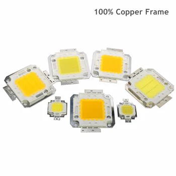 

100% Copper Frame LED Chip Full Power 10W 20W 30W 50W 100W LED COB Chip Need Driver High Quality DIY Floodlight Spotlight LED