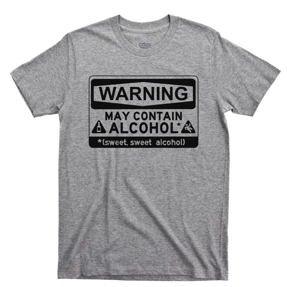 Warning May Contain Alcohol T Shirt Bourbon Scotch Beer Whiskey Whisky