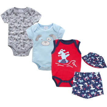 

Honeyzone Vetement Bebe Garcon Baby Boy Summer Clothes Set Ubranka Dla Niemowlat Cartoon Puppy Baby Bodysuit Vestiti Neonata