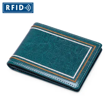 

Sendefn Fashion Rfid Women Card Holder Wallet Split Leather Credit Card Case Flap Over