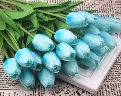 4 ПУ-тюльпаны, искусственные цветы, Калла, настоящие на ощупь, искусственные, для украшения, мини тюльпаны, Калла для дома, свадебные украшения, цветы - Цвет: 4