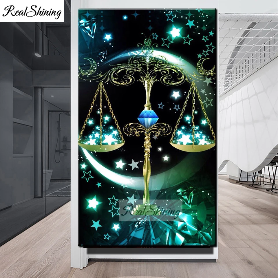 

Алмазная живопись весы созвездия 5d Сделай Сам флуоресцентная 5d мозаика полная квадратная круглая Алмазная вышивка миесерная коробка T623