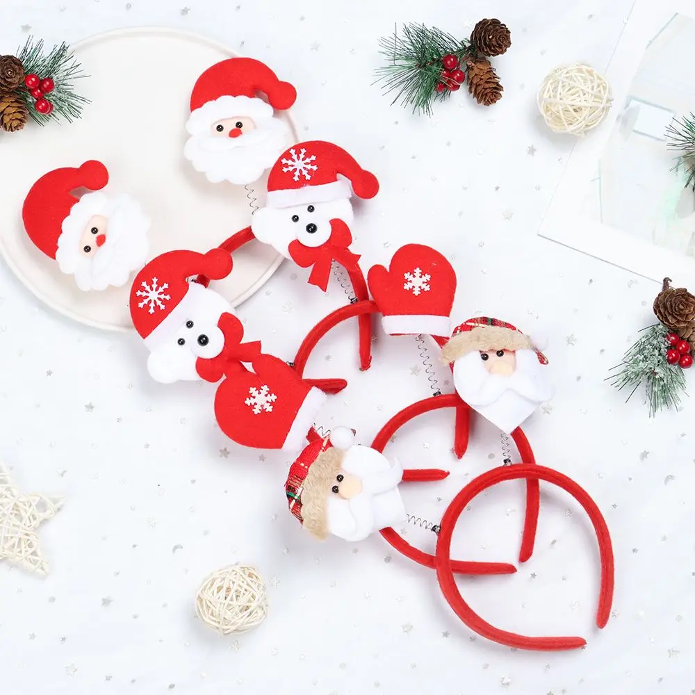 Kids Adult Santa Claus Hair Accessories Antlers Christmas Headbands Xmas Hairband Reindeer Headwear Christmas Decorations