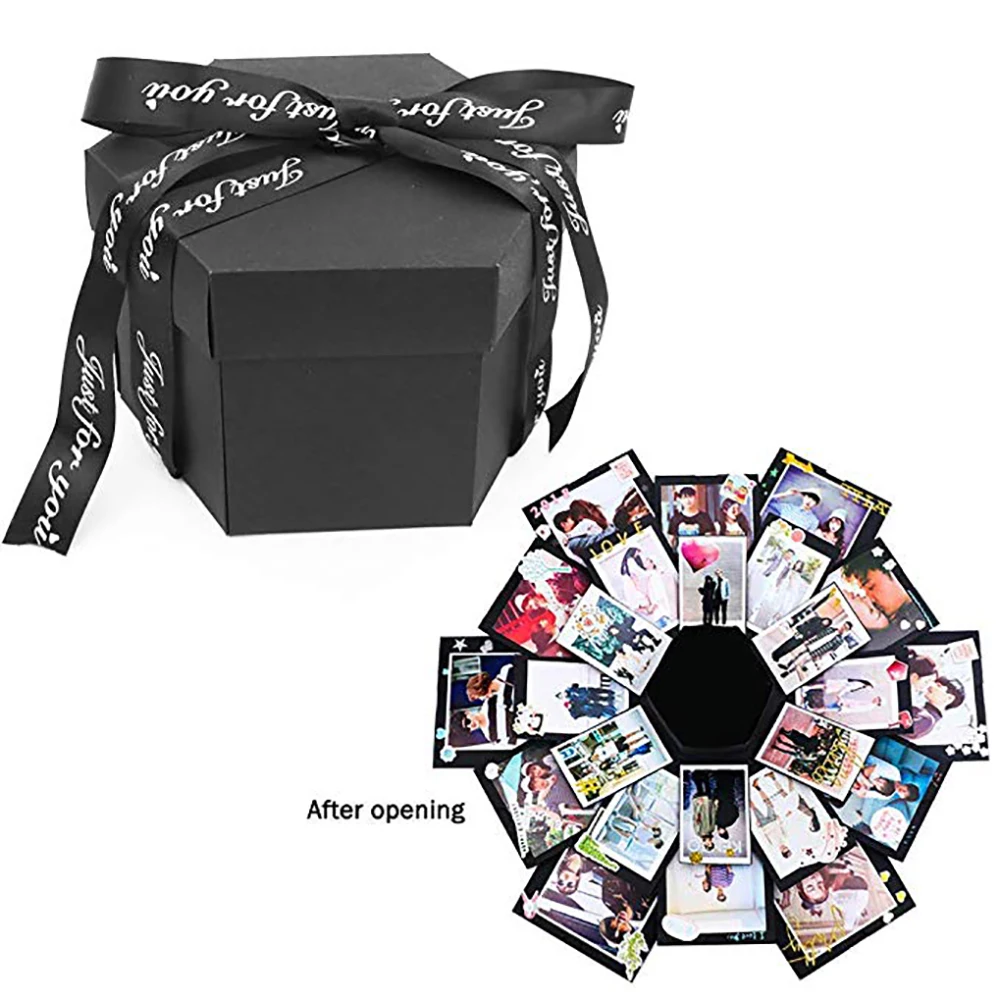 

5 Layer 12 Sided Explosion Gift Box DIY Photo Album Surprise Box Exploding Box Birthday Valentine'S Gift ForGirlfriend Boyfriend