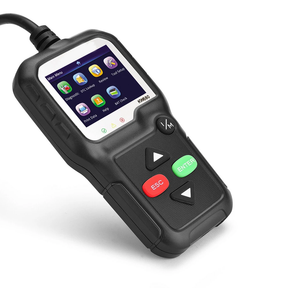 KONNWEI KW680 OBDII/EOBD сканер автомобильный код считыватель 8 языков чистый код анализ данных автомобиля диагностический инструмент