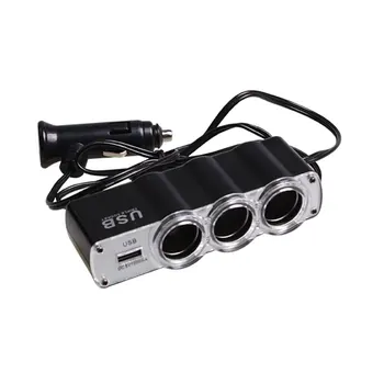 

Automotive Accessories USB 3 Port Cigarette Lighter Adapter Outlet Extension Cigar Plug Car Supplies