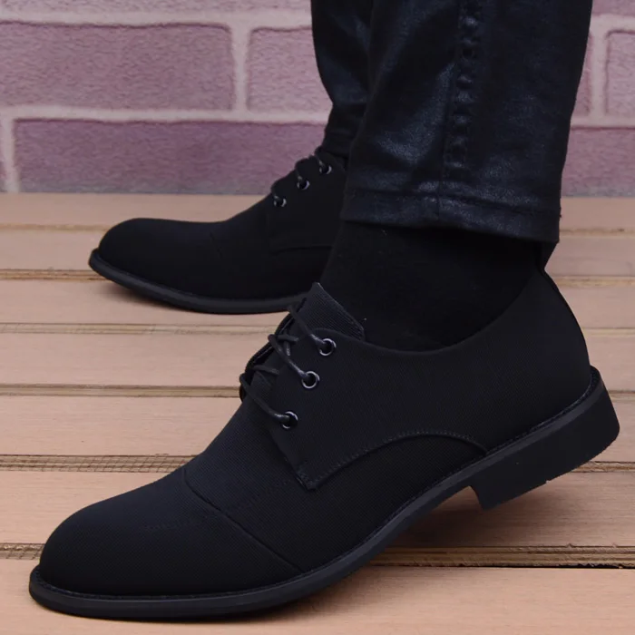 Men‘s Korean Fashion Pointed Toe Lace Up Casual Patent Leather Wedding Shoes R43 