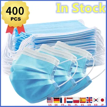 

Disposable Surgical Mouth Face Masks Anti Pollution Dust Mouth Caps 3-Layer MeltblownCloth Breathing Medical Mask Mascarilla