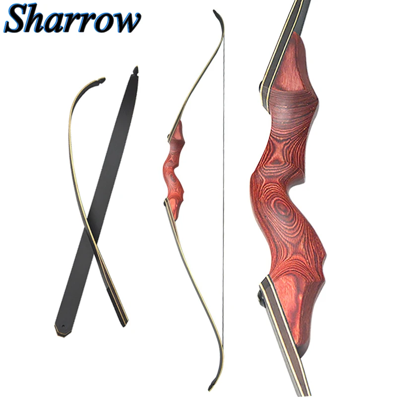 

60'' Archery Hunting Recurve Bow 30-60lbs Takedown Hunting Bow for Outdoor Shooting Tournament Training Slingshot JUNXING Red