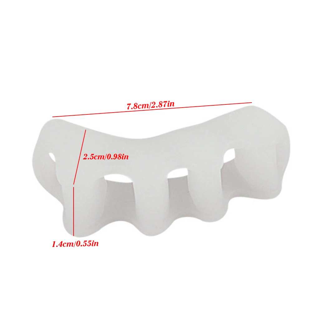 Silicone Toe Separator Correction Hallux Valgus Corrector Orthopedic Hammer Separator Straightener Spreader Foot Care Tool 2PCS