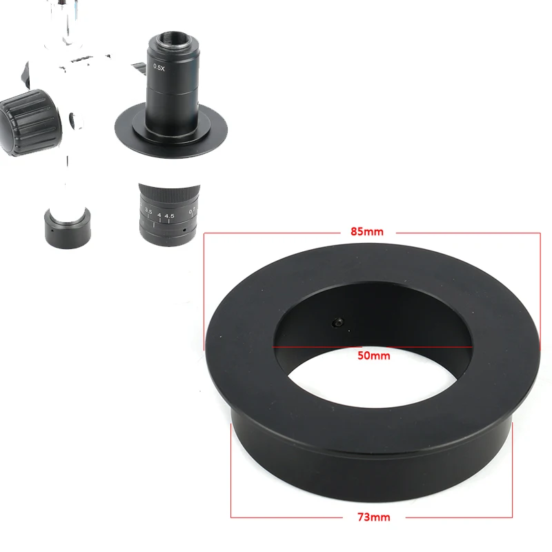 

Stereo Microscope 76mm to 50mm Ring Adapter For 300X 180X C mount Lens Video Microscope Camera For 76mm Adjustment Bracket